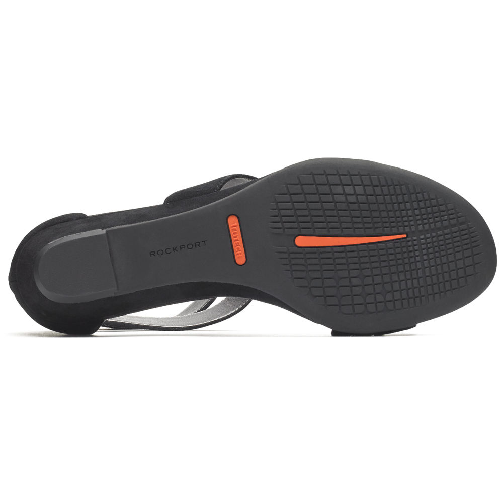 Sandały Rockport Damskie Czarne - Total Motion Zandra Strappy - ML7934501